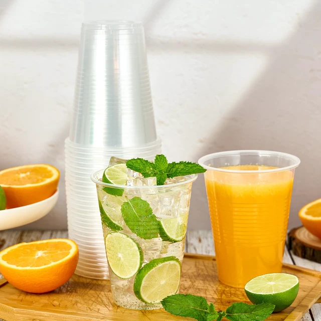 Alt view image 5 of 6 - 1000 Pack 16oz Plastic Cups,Disposable Clear Drinking Cups,Hot and Cold Drink Container for Water, Juice, Soda,Coffee