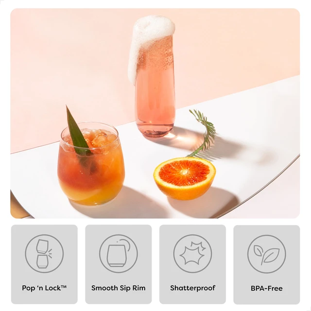 Alt view image 3 of 7 - POP 9oz Flute SET OF 24 Premium Quality, Recyclable, Unbreakable & Crystal Clear Plastic Champagne Glasses