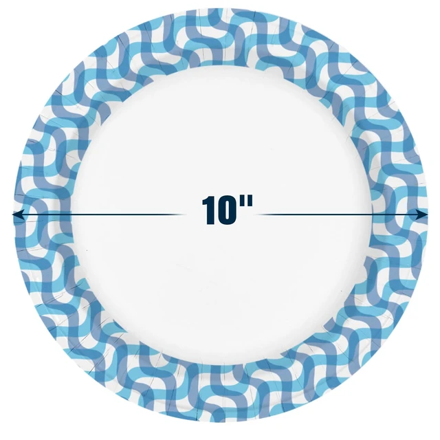 Alt view image 2 of 7 - Paper Plates 10 inch Bulk 300 Count | Thickened Disposable Plates Large Heavy Duty Dinner Paper Plates for Holiday, Party, Picnic and Everyday Use