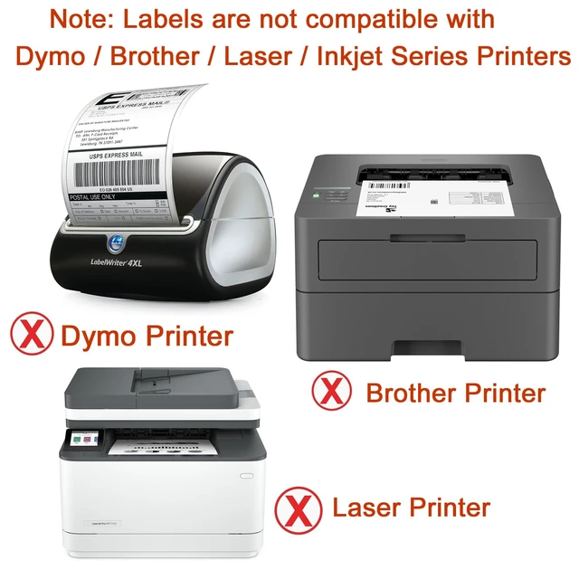 Alt view image 4 of 4 - 4"x 6" Direct Thermal Labels (4 Rolls, 4000 Labels) - 3'' Core, Perforations Between Label - Zebra Compatible