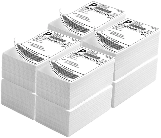 Main image of Fanfold 4" x 6" Direct Thermal Labels 4000 Thermal Printer Paper 8 Stacks Shipping Labels