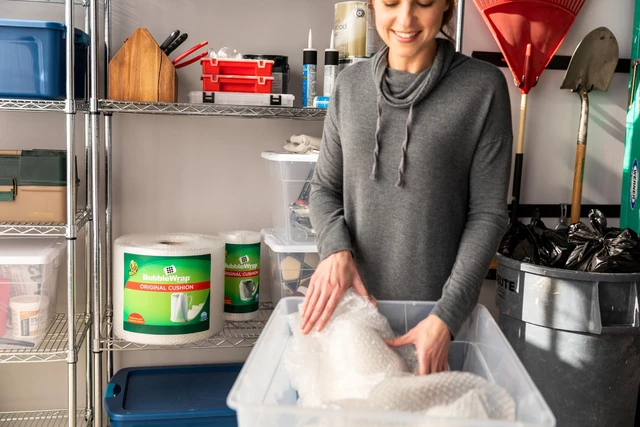 Alt view image 2 of 7 - Small Bubble Cushioning Wrap, 12" Wide, 600 Total Feet, Clear | Packing Wrap Perforated Every 12", Original Bubble Cushion Wrap for Fragile Moving & Shipping, Extra Protection in Boxes