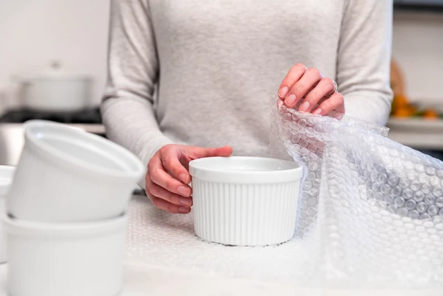 Alt view image 3 of 7 - Small Bubble Cushioning Wrap, 12" Wide, 600 Total Feet, Clear | Packing Wrap Perforated Every 12", Original Bubble Cushion Wrap for Fragile Moving & Shipping, Extra Protection in Boxes