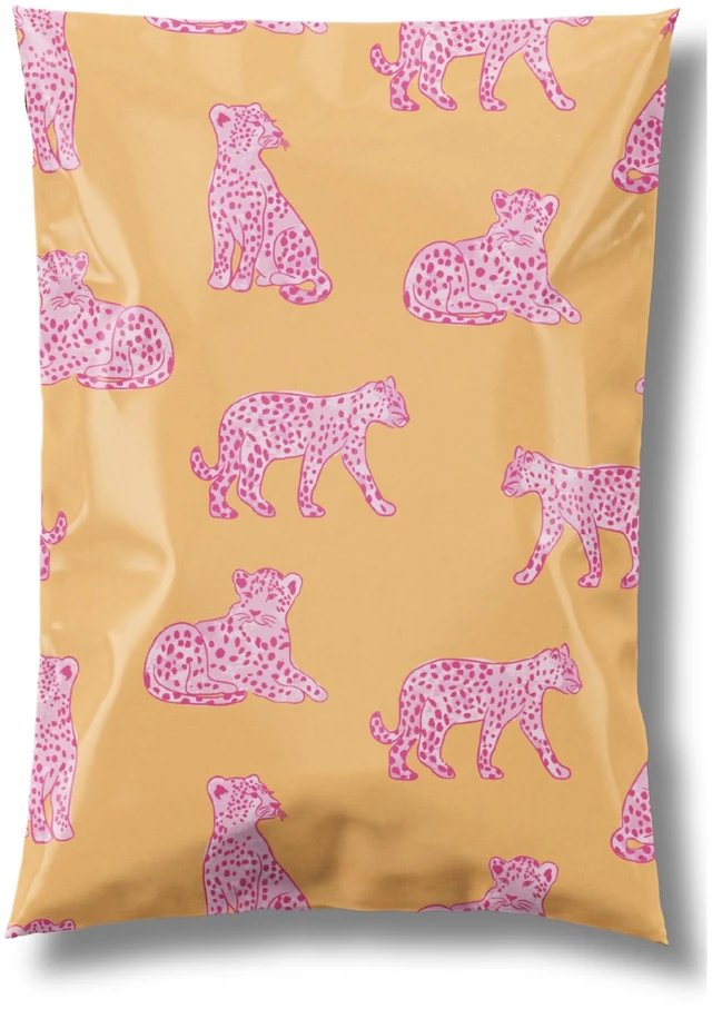 Main image of Poly Mailers 14.5x19, Pink Leopard, 100 Pack | Heavy Duty, Waterproof, Self Seal, Tear Resistant, Shipping Bags for Small Business Packaging, Bulk Mailing Envelopes