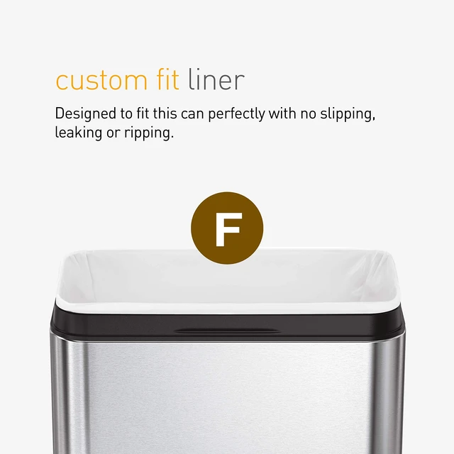 Alt view image 5 of 5 - Slim Open Trash Can, 25L, 6.6 Gallon, Commercial Office for Conference Rooms, Hotel Rooms, Reception, Heavy Duty Stainless Steel, ADA-Compliant, Brushed