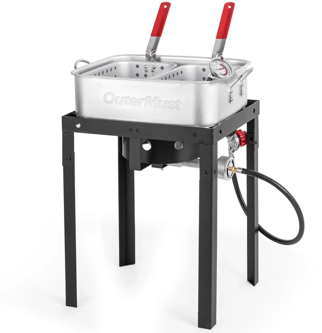 Main image of 58,000 BTU Outdoor Fryer, 18 Qt. Deep Fryer Pot and 2 Inner Baskets, Ideal for Frying Fish, Chicken Wings, French Fries