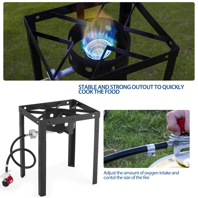 Alt view image 4 of 7 - 58,000 BTU Outdoor Fryer, 18 Qt. Deep Fryer Pot and 2 Inner Baskets, Ideal for Frying Fish, Chicken Wings, French Fries