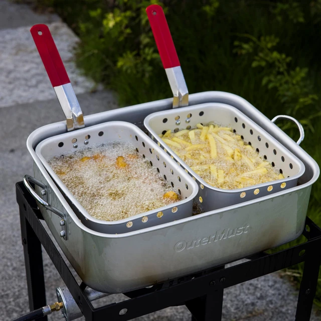 Alt view image 5 of 7 - 58,000 BTU Outdoor Fryer, 18 Qt. Deep Fryer Pot and 2 Inner Baskets, Ideal for Frying Fish, Chicken Wings, French Fries