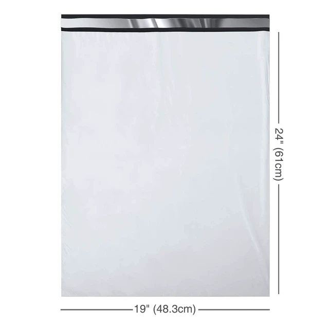 Alt view image 3 of 7 - Poly Mailers 19x24Inch 250Pcs,Waterproof Shipping Bags for Clothing | Strong Adhesive Shipping Envelopes for Small Business,Self Seal Heavy Duty Poly Mailer Bags,Flexible Mailing Bags White