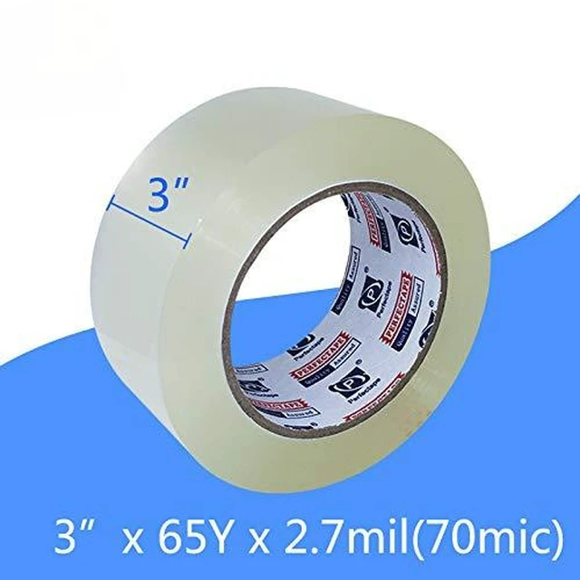 Alt view image 2 of 4 - 3" Heavy Duty Packing Tape 24 Rolls, Total 1560Y, Clear, 2.7 mil, 3 inch x 65 Yards, Ultra Strong, Refill for Packaging and Shipping(3" Width, not 2" Width)