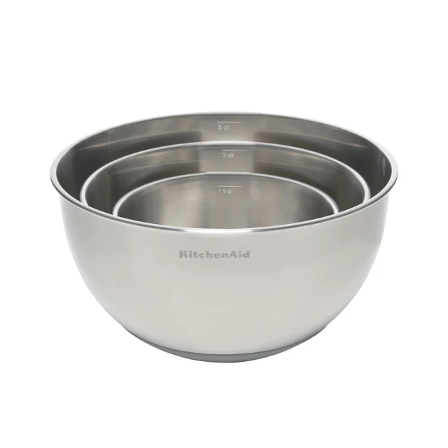Alt view image 4 of 5 - Stainless Steel Mixing Bowls, Set Of 3