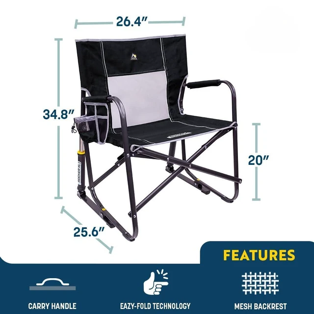 Alt view image 3 of 7 - Freestyle Rocker XL Camping Chair - Indigo Blue