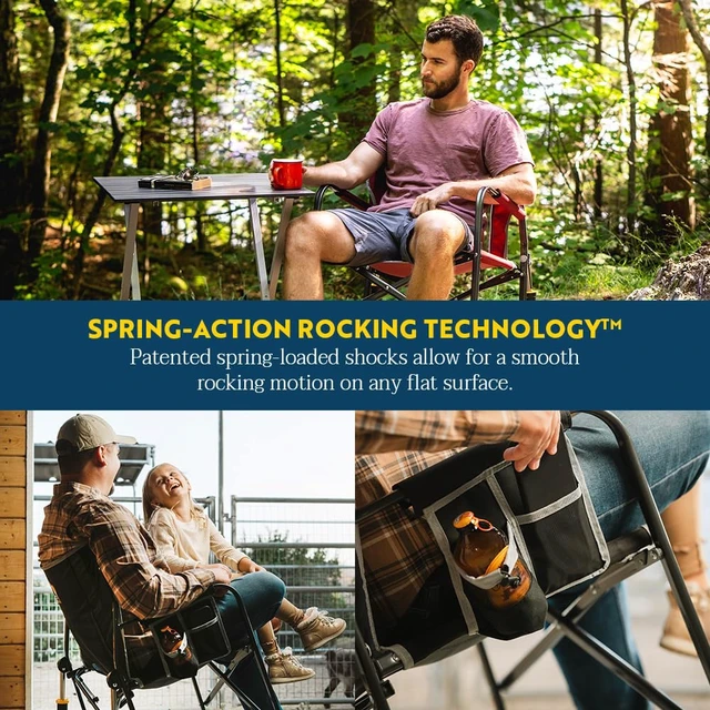 Alt view image 4 of 7 - Freestyle Rocker XL Camping Chair - Indigo Blue