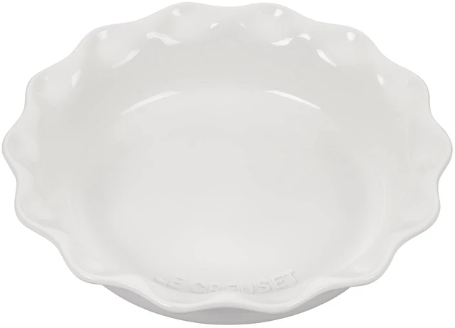 Main image of Stoneware Heritage Fluted Pie Dish, 9 in., White