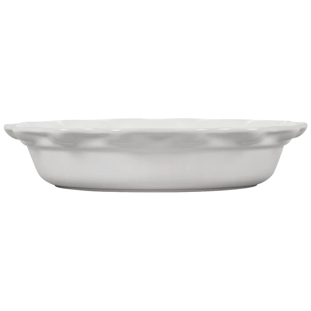 Alt view image 4 of 4 - Stoneware Heritage Fluted Pie Dish, 9 in., White