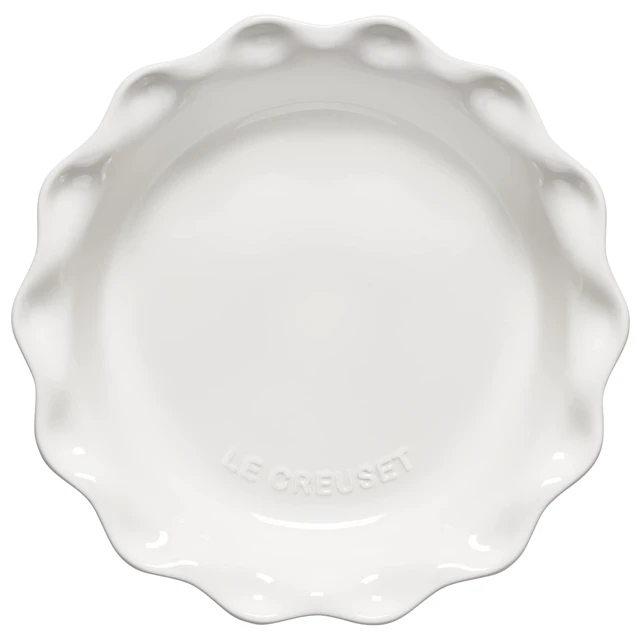 Alt view image 3 of 4 - Stoneware Heritage Fluted Pie Dish, 9 in., White