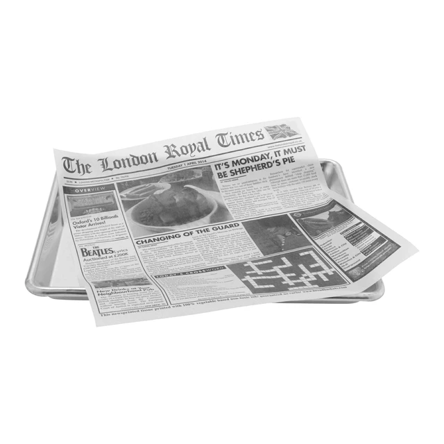 Alt view image 4 of 4 - 12" x 12" White Food-Safe London Newsprint Liner (Pack of 1000)
