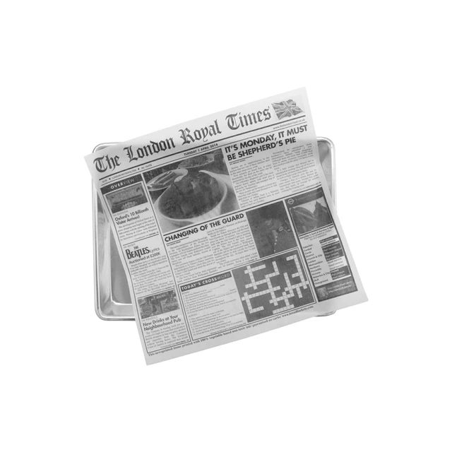 Alt view image 3 of 4 - 12" x 12" White Food-Safe London Newsprint Liner (Pack of 1000)