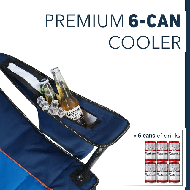 Alt view image 5 of 7 - 2-Pack Oversized Camping Chairs - 450 lb Each, Fully Padded | Fully Padded High Back with Cooler Bags, Cup Holders, Side Pockets & Carry Bags for Outdoor Relaxation Use