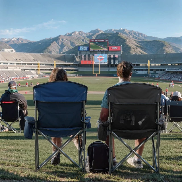 Alt view image 6 of 7 - 2-Pack Oversized Camping Chairs - 450 lb Each, Fully Padded | Fully Padded High Back with Cooler Bags, Cup Holders, Side Pockets & Carry Bags for Outdoor Relaxation Use