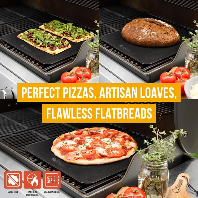 Alt view image 3 of 7 - Pizza Steel for Oven 16"x16", 1/4" Thick, With Lifting Holes | Baking Steel For Oven Doubles As Baking Stone Or Grill Use; Produces Crispy Crust, Restaurant-style Pizza And Sourdough Bread