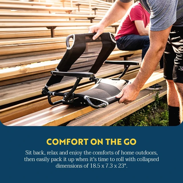 Alt view image 5 of 7 - Big Comfort Stadium Chair With Armrests