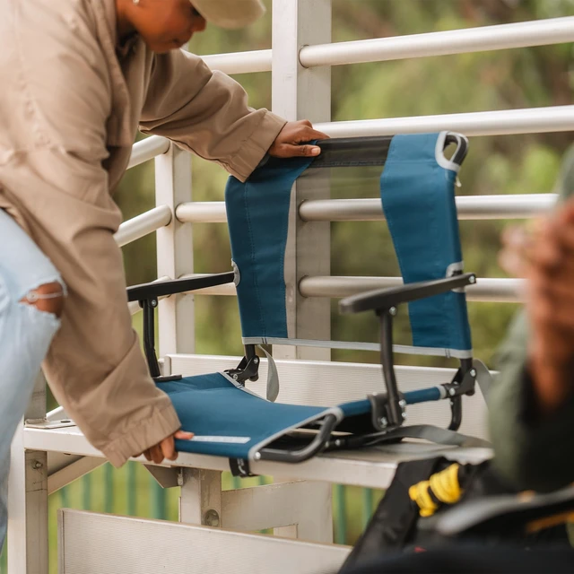 Alt view image 6 of 7 - Big Comfort Stadium Chair With Armrests