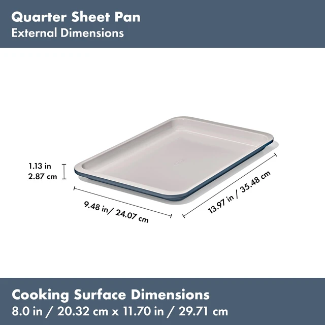 Alt view image 7 of 7 - Good Grips Non-Stick Pro Ceramic Coated Metal Bakeware 3-Piece Sheet | Storm Blue, Professional Bakeware, Multi-Pan Set, Kitchen Essentials, Cookies, Roasting, Vegetables, Meat