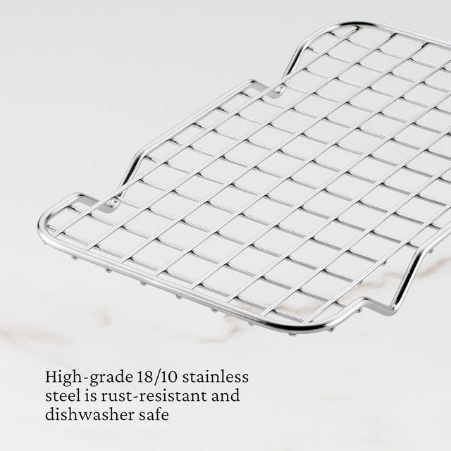 Alt view image 4 of 7 - OvenBond Provisions Mini Eighth Sheet Pan & Rack Set | Tri-Ply Stainless Steel, 9 x 6-Inch Cooking Surface, 11.25 x 6.75 Inches with Handles + 8.75 x 5.25-Inch Rack