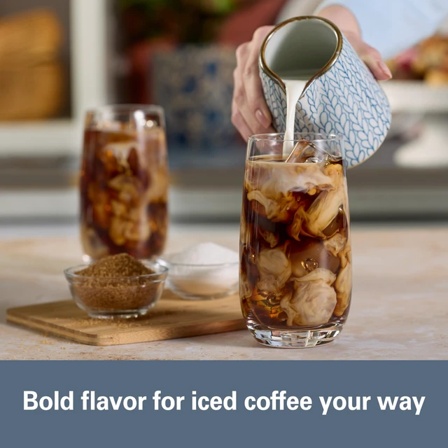 Alt view image 4 of 7 - 2-Way Drip Coffee Maker & Single Serve Coffee Machine | Hot & Iced Coffee Maker| 12 Cup Glass Carafe | AquaFlow Showerhead | Auto Pause & Pour | Kitchen Makeover Blue | 47502J
