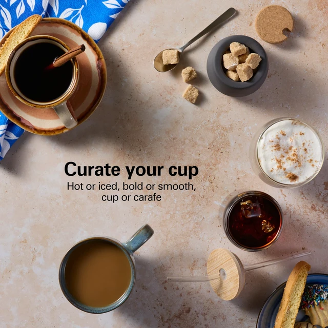 Alt view image 6 of 7 - 2-Way Drip Coffee Maker & Single Serve Coffee Machine | Hot & Iced Coffee Maker| 12 Cup Glass Carafe | AquaFlow Showerhead | Auto Pause & Pour | Kitchen Makeover Blue | 47502J