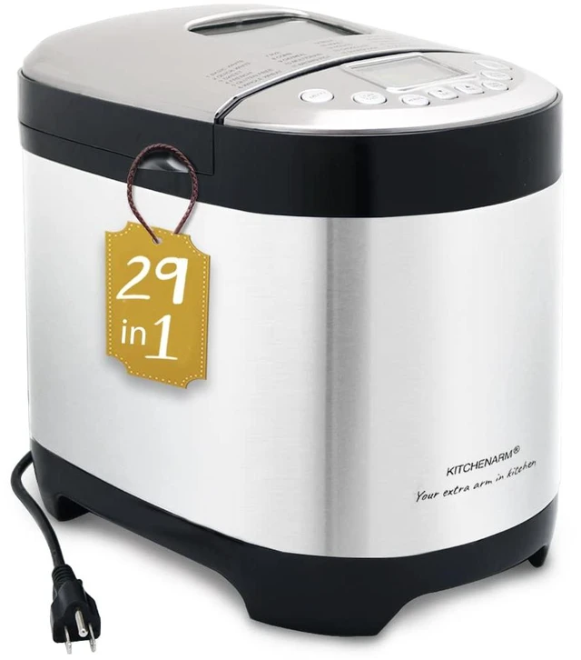 Main image of 29-in-1 SMART Bread Machine with Gluten Free Setting 2LB 1.5LB 1LB Bread Maker Machine with Homemade Cycle - Stainless Steel Breadmaker with Recipes Whole Wheat Bread Making Machine