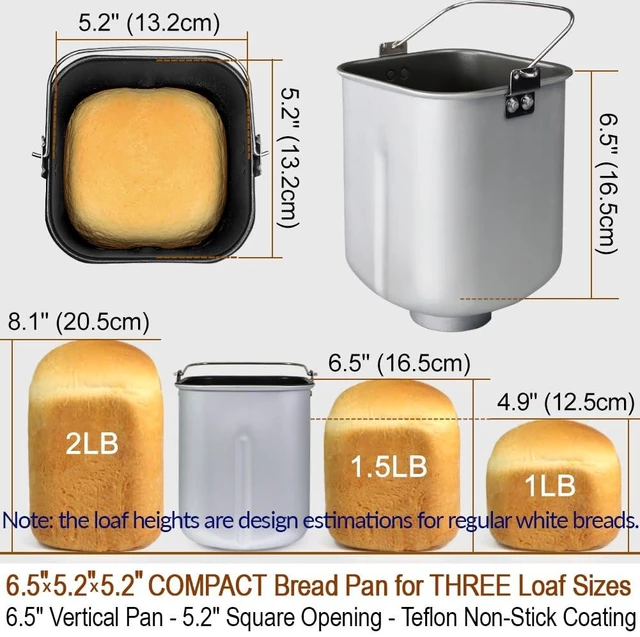 Alt view image 3 of 6 - 29-in-1 SMART Bread Machine with Gluten Free Setting 2LB 1.5LB 1LB Bread Maker Machine with Homemade Cycle - Stainless Steel Breadmaker with Recipes Whole Wheat Bread Making Machine