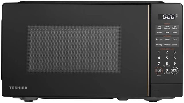 Main image of Countertop Microwave Oven, 0.7 Cu.Ft, 700W, Black | with ChefDefrost, 11 Power Levels, Sound On/Off, Eco Mode, 6 Auto Menus, Child Lock, Compact Design, for Apartment & Dorm