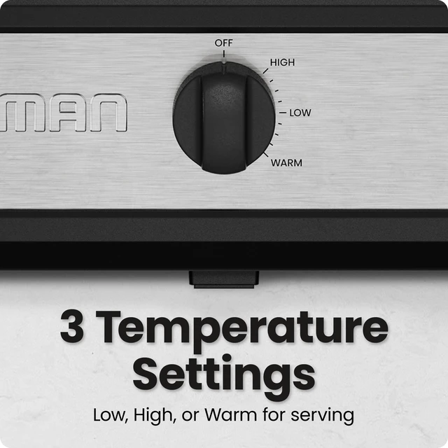 Alt view image 3 of 7 - Triple Slow Cooker & Food Warmer, Three Crock Slowcooker with 2.5 Qt. Ceramic Crocks, 7.5-Quart Total Capacity, PFAS-Free, Three Temperature Settings, Dishwasher-Safe Parts Stainless Steel