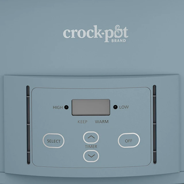 Alt view image 3 of 7 - Design Series 7-Quart Programmable Slow Cooker, Morning Haze Blue