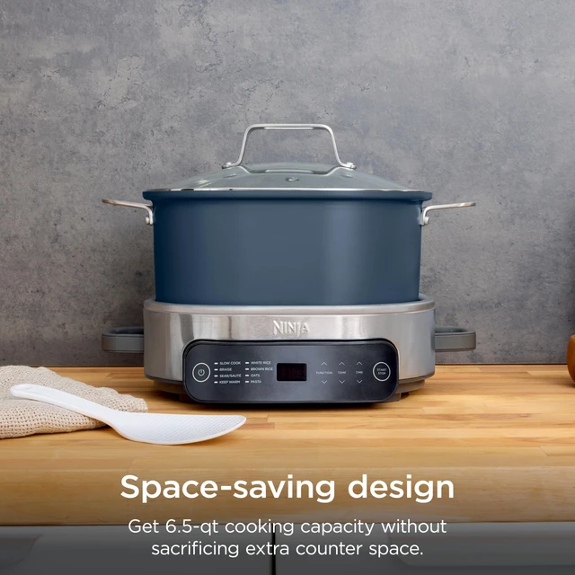 Alt view image 6 of 7 - Everyday PossibleCooker Pro, 6.5-qt, Midnight Blue, MC1101 | 10-in-1, 8 functions: Slow Cook, Sear/Sauté, Braise, Rice, Oats & Pasta. Replaces 10 appliances, cool-touch handles.