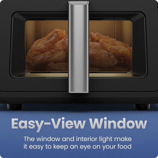 Alt view image 7 of 7 - Air Fryer 9 Qt | TurboFry 7-in-1 High-Powered 450°F Cooking for Crispier and Even Results | XL Basket with Viewing Window | Air Fry, Bake, Broil, Reheat, Dehydrate, Defrost, Keep Warm