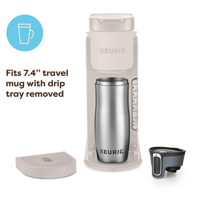 Alt view image 5 of 7 - K-Express Single Serve K-Cup Pod Coffee Maker, Warm Stone | 3 Brew Sizes, 42oz Removable Reservoir, Strong Brew Button Feature, Travel Mug Friendly, Works with All K-Cup Pods