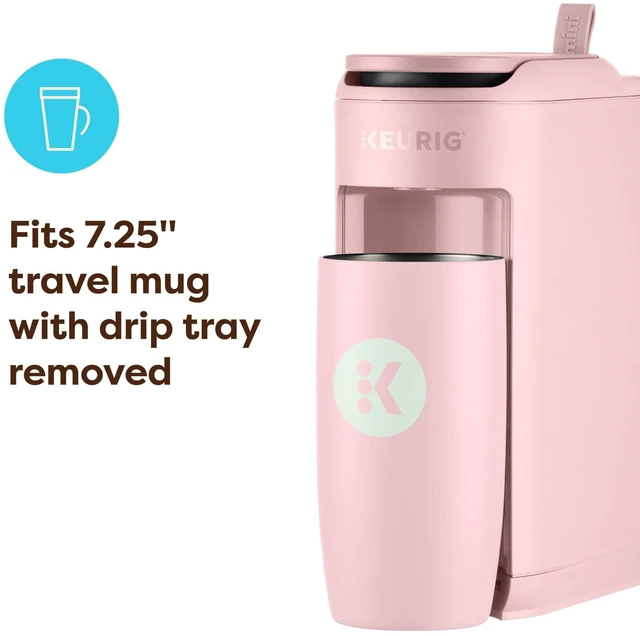 Alt view image 6 of 7 - K-Mini Mate Single Serve K-Cup Pod Coffee Maker, Pink Sands | Brews Up to 12 oz Cup, Compact Portable Coffee Machine for Small Spaces, Great for Dorms & Offices
