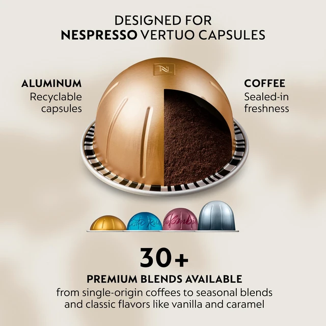 Alt view image 4 of 7 - Limited-Edition Vertuo Pop+ Coffee & Espresso Maker by Breville | Limited edition, pistachio coffee machine with compact design, 25 fl. oz. side water tank and one touch coffee and espresso.