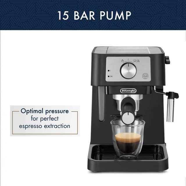 Alt view image 5 of 6 - Stilosa Compact Manual Espresso Machine, Manual Milk Frother | #1 Worldwide Espresso Machine Maker, 15 Bar Pump Pressure, Stainless Steel Boiler, Frother, Compact Design