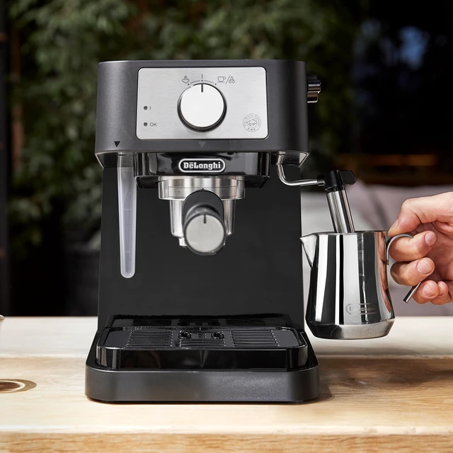 Alt view image 6 of 6 - Stilosa Compact Manual Espresso Machine, Manual Milk Frother | #1 Worldwide Espresso Machine Maker, 15 Bar Pump Pressure, Stainless Steel Boiler, Frother, Compact Design