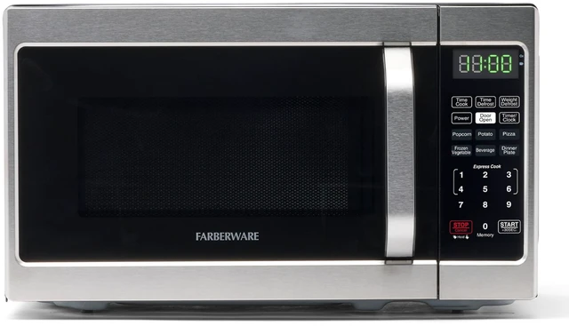 Main image of 0.7 Cu. Ft. Countertop Microwave Oven 700 Watts Power, Auto Cook Settings, Defrost, Easy Clean and Child Safety Lock - Stainless