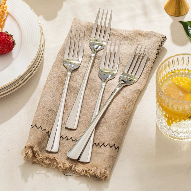 Alt view image 3 of 7 - Forks 48 Piece Dinner Forks Set, 18/10 Stainless Steel | Food Grade, Mirror Polished, Dishwasher Safe, 8.18 Inch, Rust Resistant, for Home Kitchen, Weddings, Parties & Restaurants