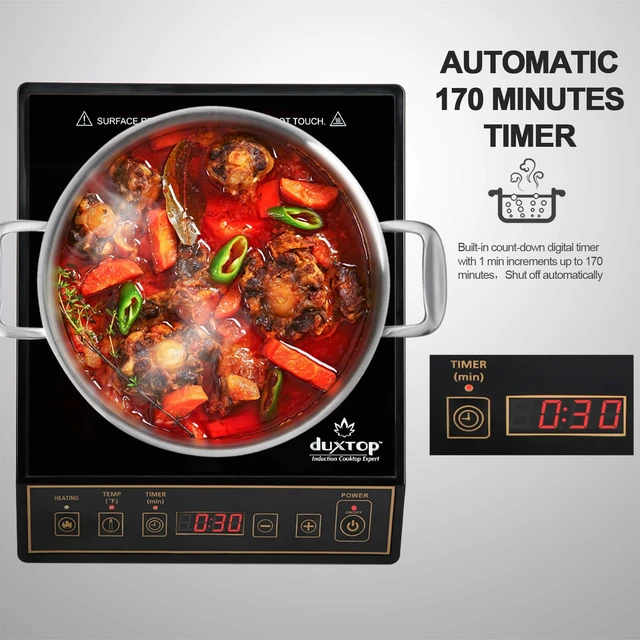 Alt view image 3 of 7 - 1800W Portable Induction Cooktop Countertop Burner, Gold 9120MC | BT-M20B