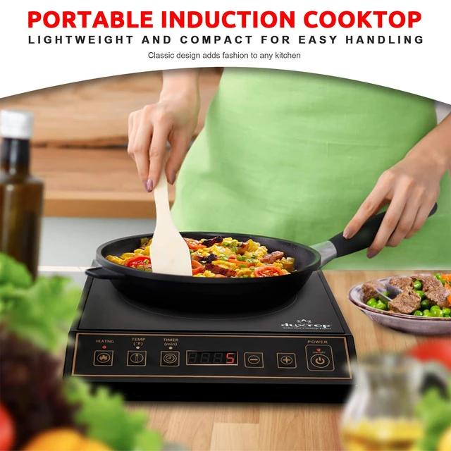 Alt view image 5 of 7 - 1800W Portable Induction Cooktop Countertop Burner, Gold 9120MC | BT-M20B