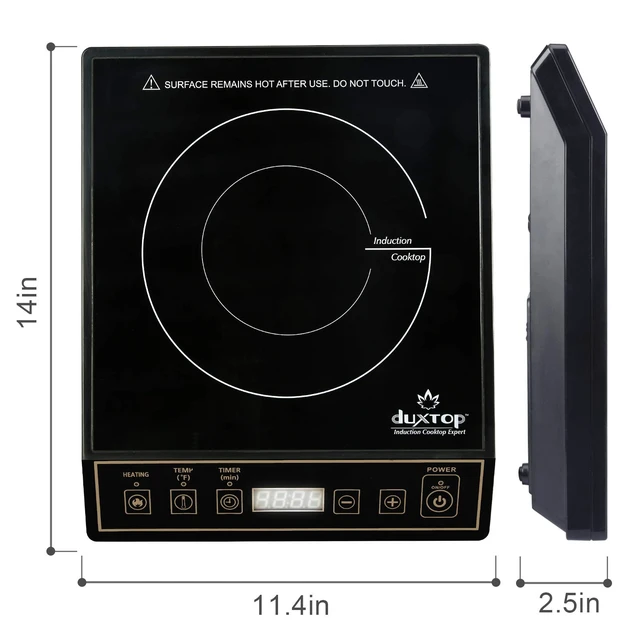 Alt view image 7 of 7 - 1800W Portable Induction Cooktop Countertop Burner, Gold 9120MC | BT-M20B