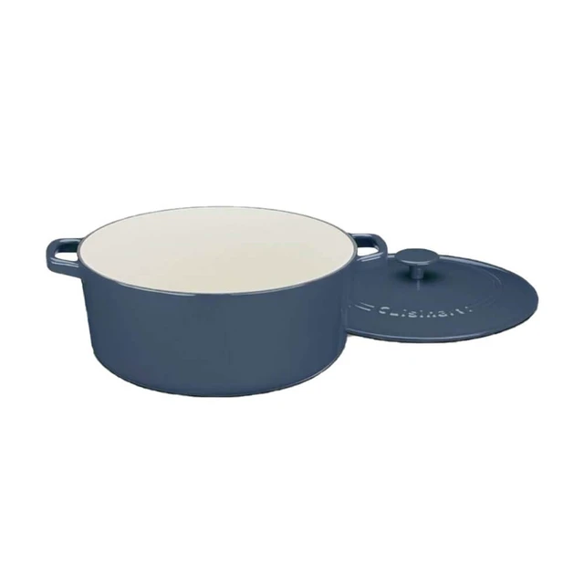 Alt view image 2 of 4 - Chef's Classic Enameled Cast Iron Dutch Oven with Lid, Porcelain Enameled Interior, Oven Safe, Induction Compatible, 7-Quart, Round, Provencial Blue