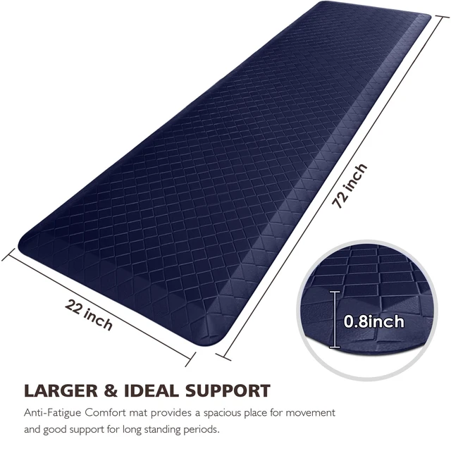 Alt view image 2 of 7 - Kitchen Floor Mat - 4/5 Inch Thick Anti-Fatigue Kitchen Rug | Waterproof Non-Slip Kitchen Mats and Rugs Heavy Duty Ergonomic Comfort Rug for Kitchen,Office,Sink,Laundry
